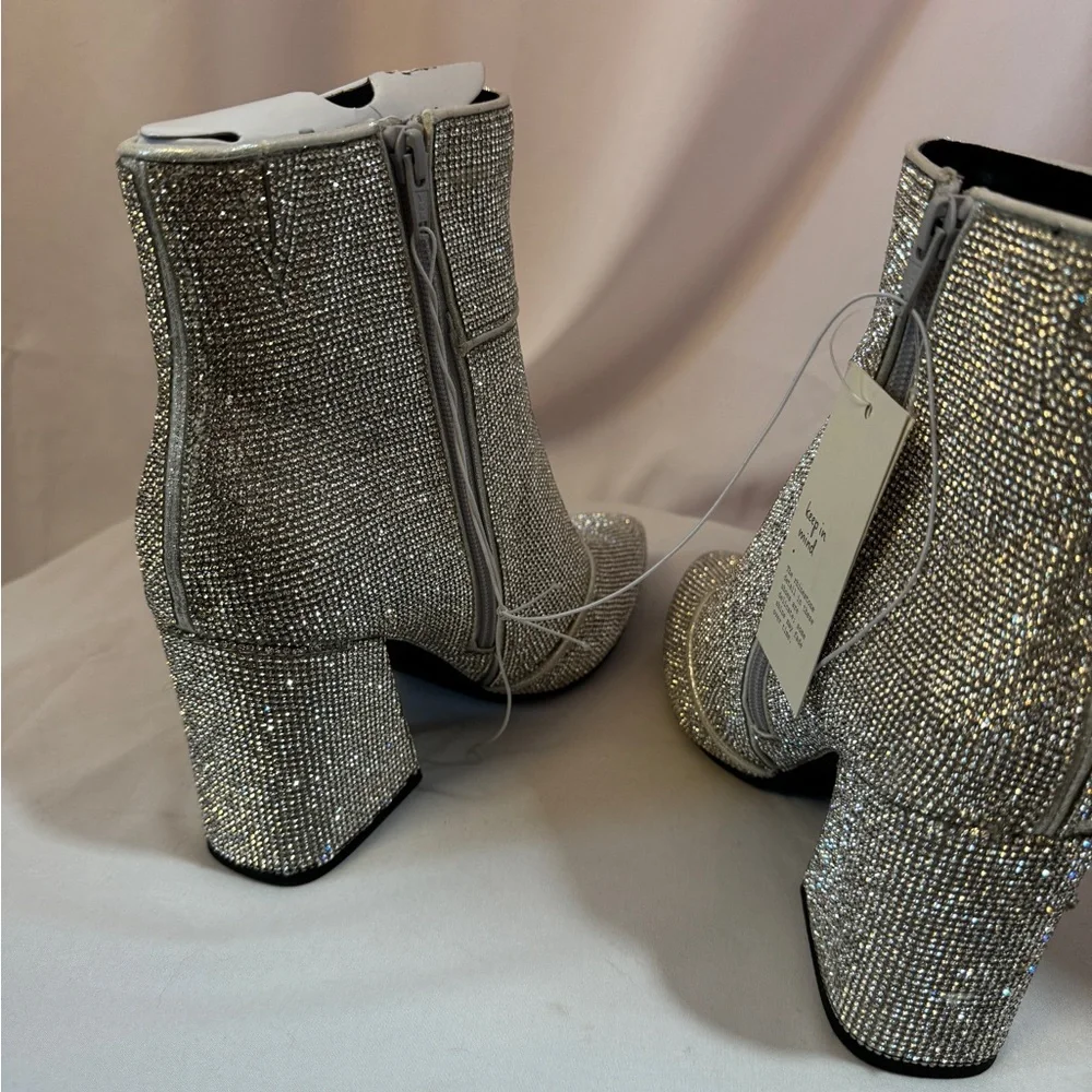 Rhinestone sequin sparkle boots size 9 - Picture 7 of 7